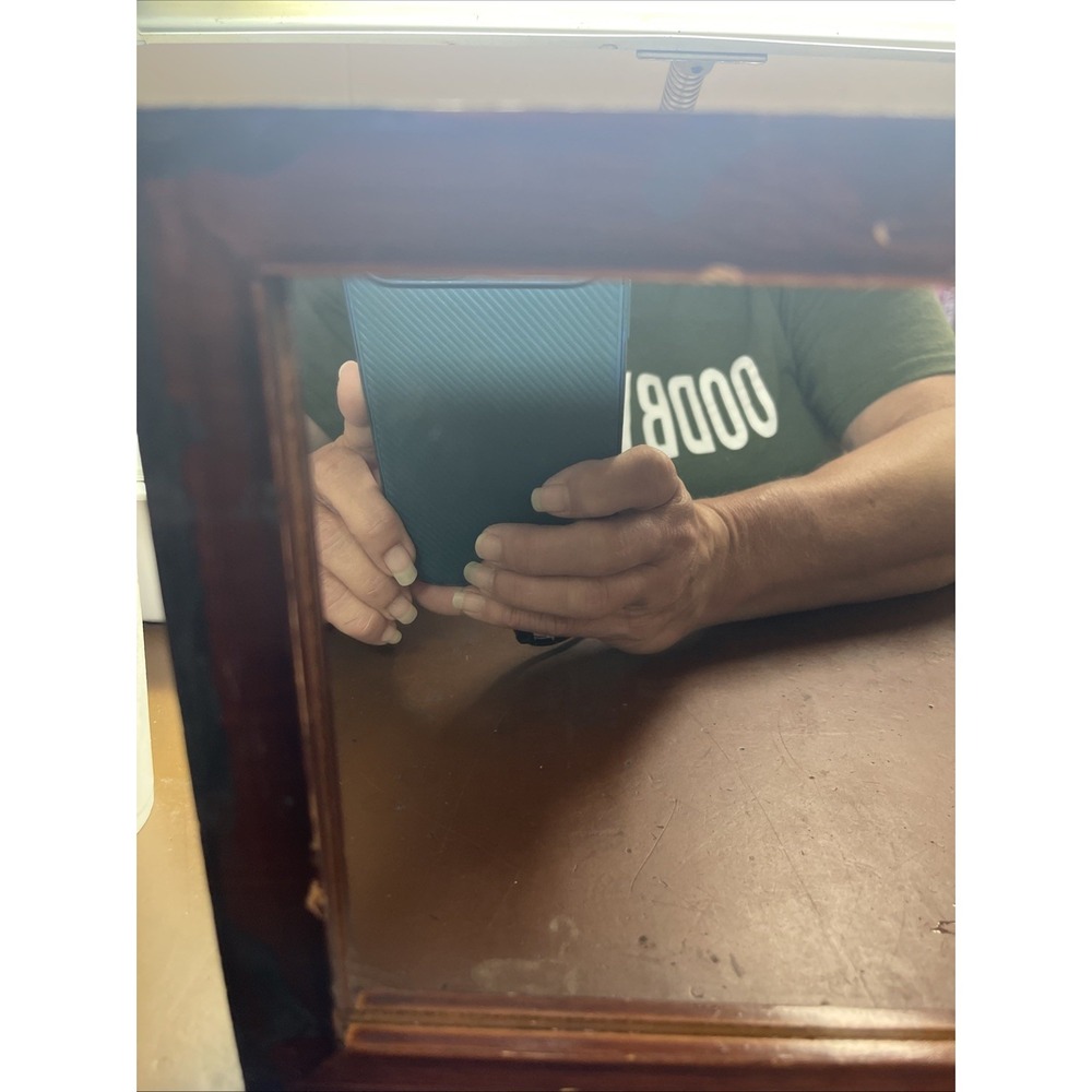 Vintage Dorfman Pacific Advertisement Mirror Double Sided Hats Display 13 x 7 in - Picture 5 of 6